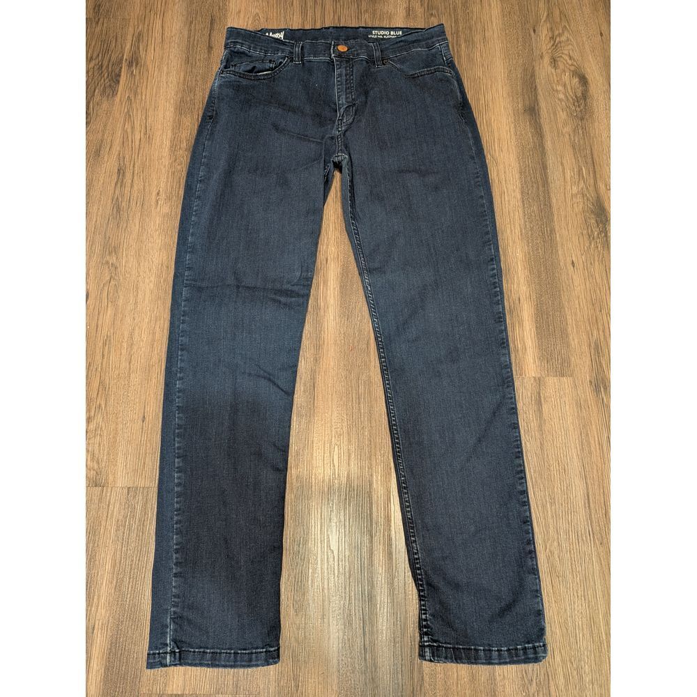 Mugsy Studio Blue Jeans Slim Fit Flex Stretch Denim Pants 36x32